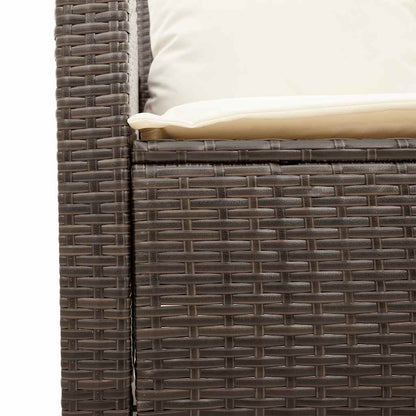 Set Divano da Giardino 6 pz con Cuscini Marrone in Polyrattan | homemem39
