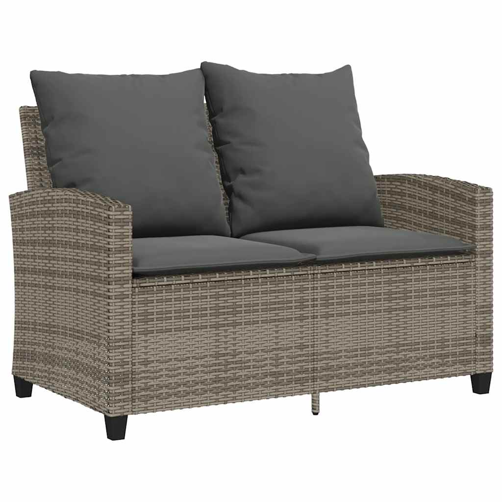Set Divano da Giardino 6 pz con Cuscini Grigio in Polyrattan - homemem39