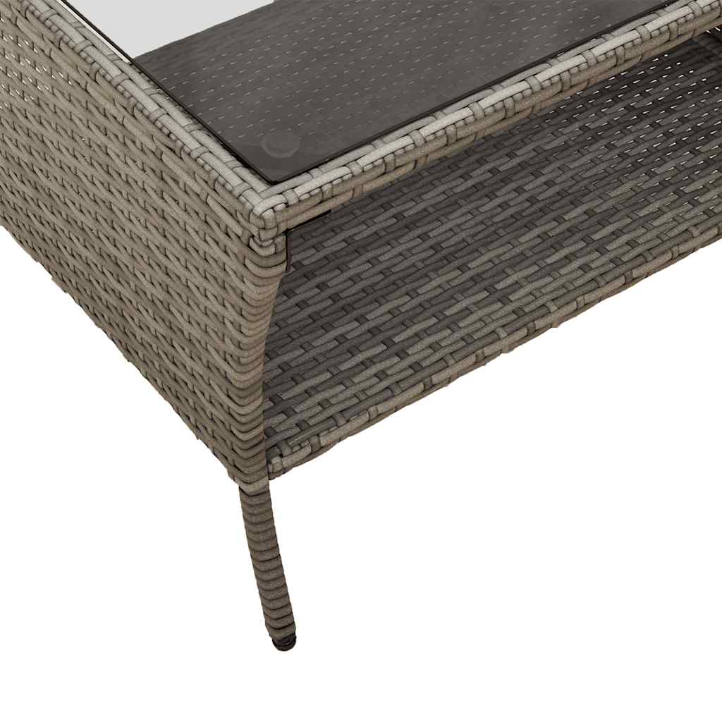 Set Divano da Giardino 6 pz con Cuscini Grigio in Polyrattan