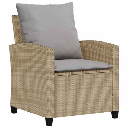 Set Divano da Giardino 6 pz con Cuscini Beige in Polyrattan - homemem39