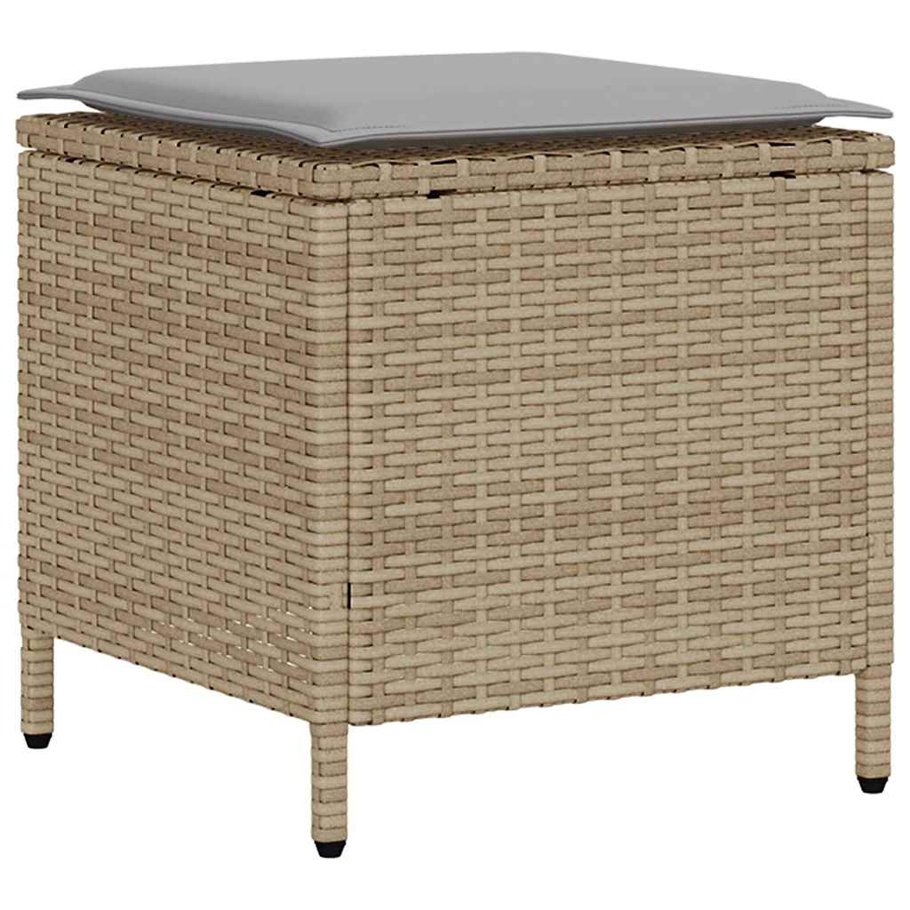 Set Divano da Giardino 6 pz con Cuscini Beige in Polyrattan | homemem39