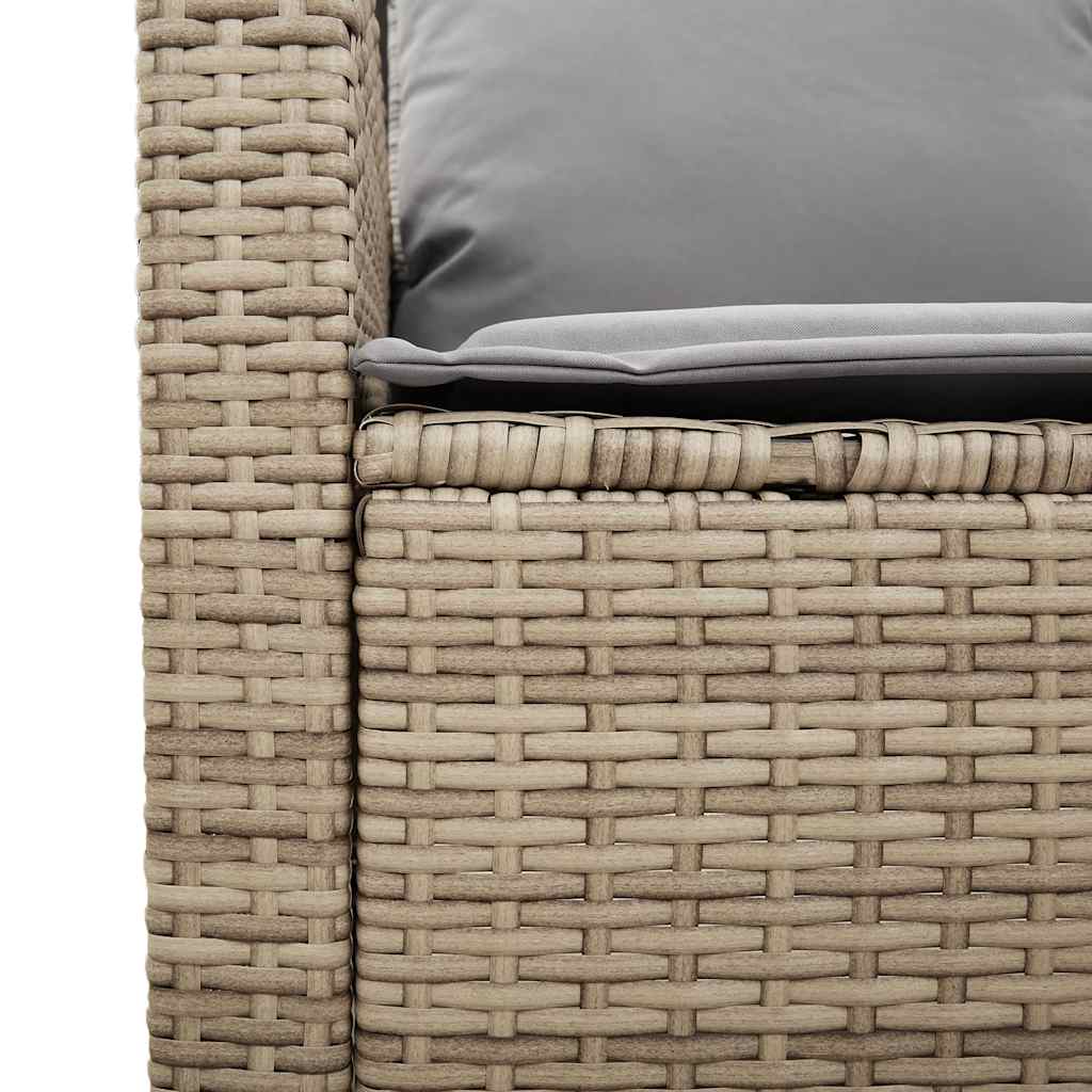 Set Divano da Giardino 6 pz con Cuscini Beige in Polyrattan - homemem39