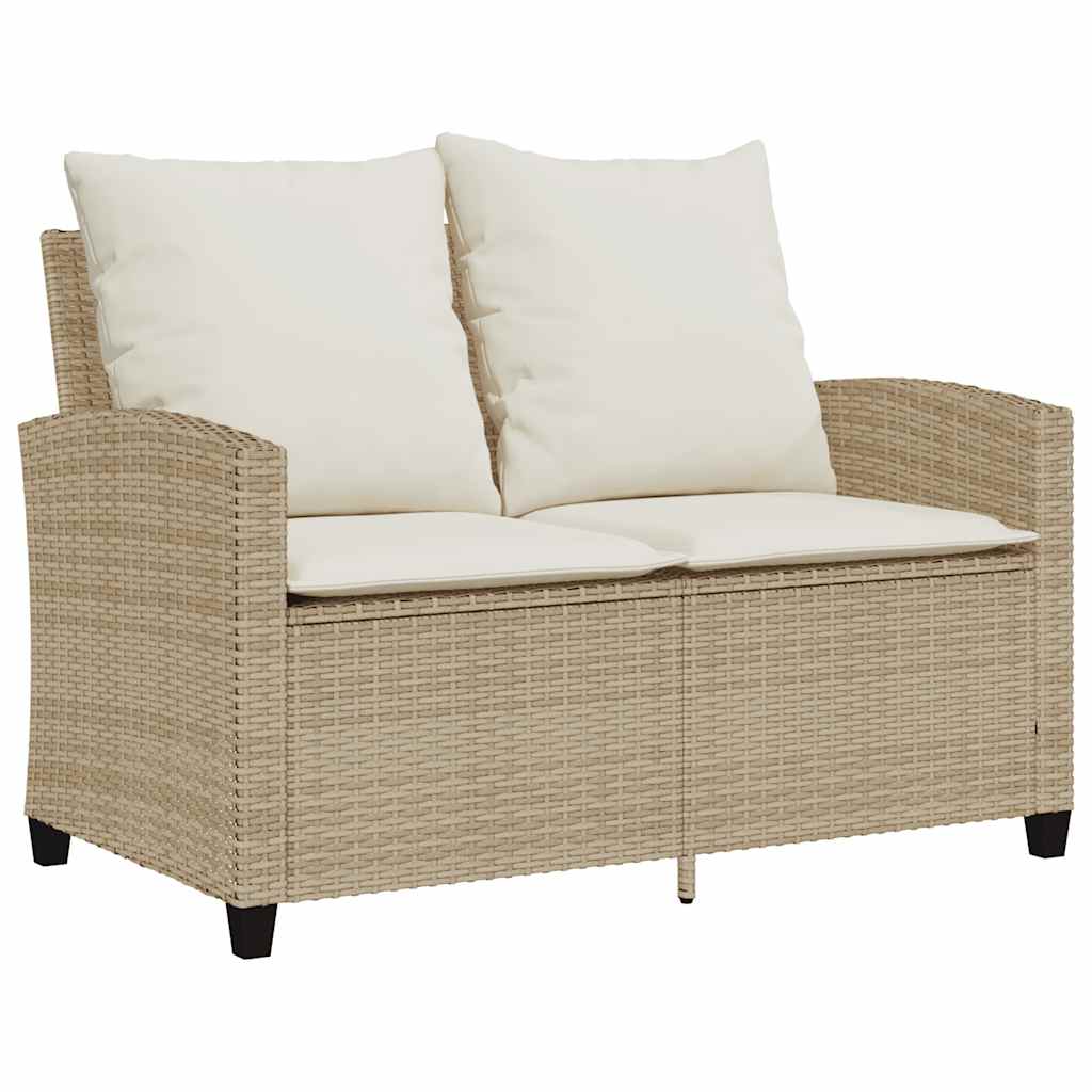 Set Divano da Giardino 6 pz con Cuscini Beige in Polyrattan - homemem39