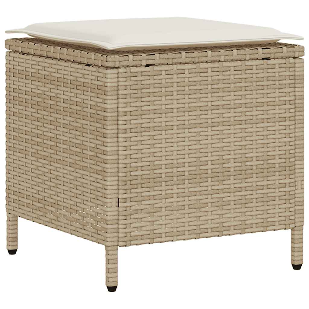 Set Divano da Giardino 6 pz con Cuscini Beige in Polyrattan - homemem39