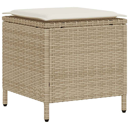 Set Divano da Giardino 6 pz con Cuscini Beige in Polyrattan - homemem39
