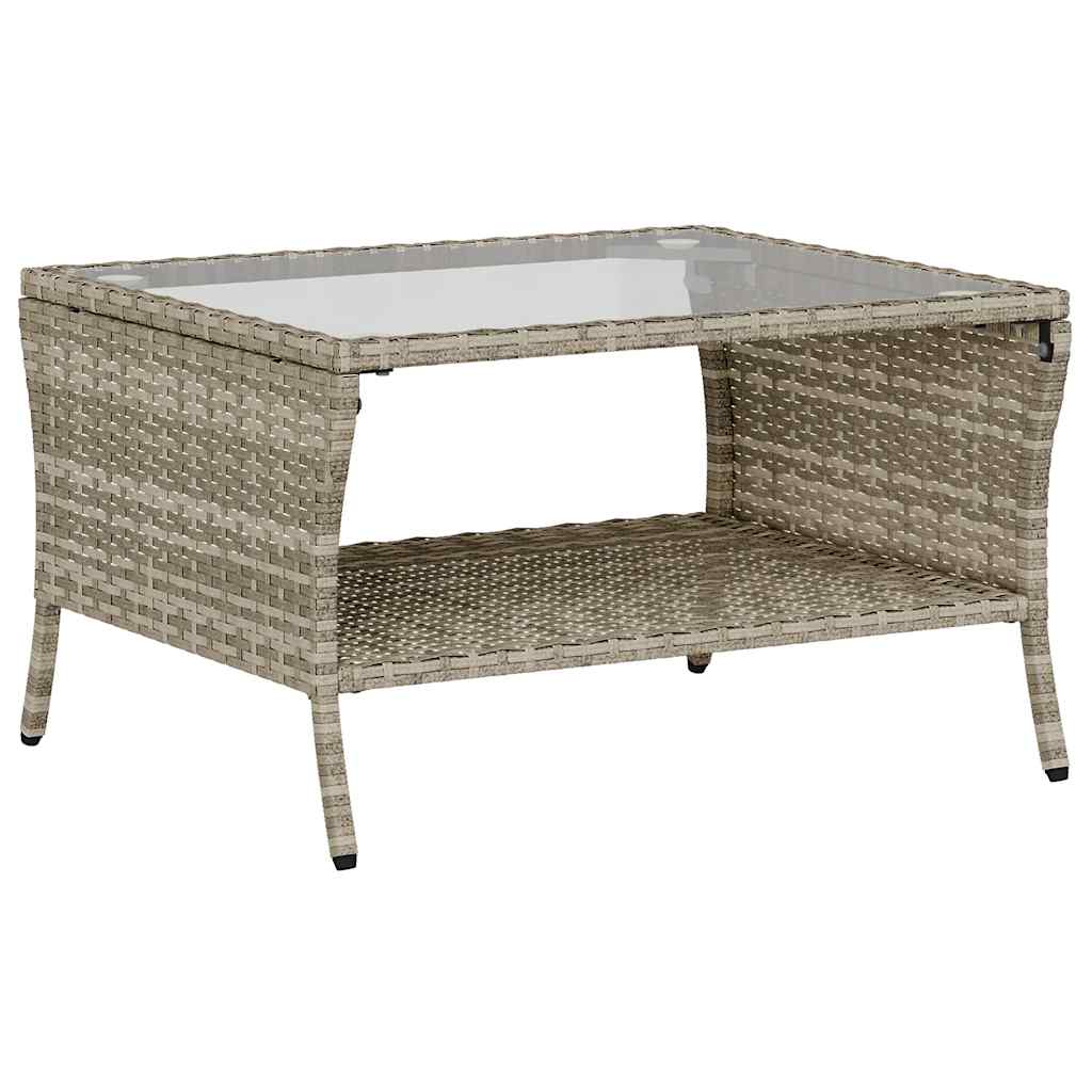 Set Divano da Giardino 6pz con Cuscini Grigio Chiaro Polyrattan | homemem39