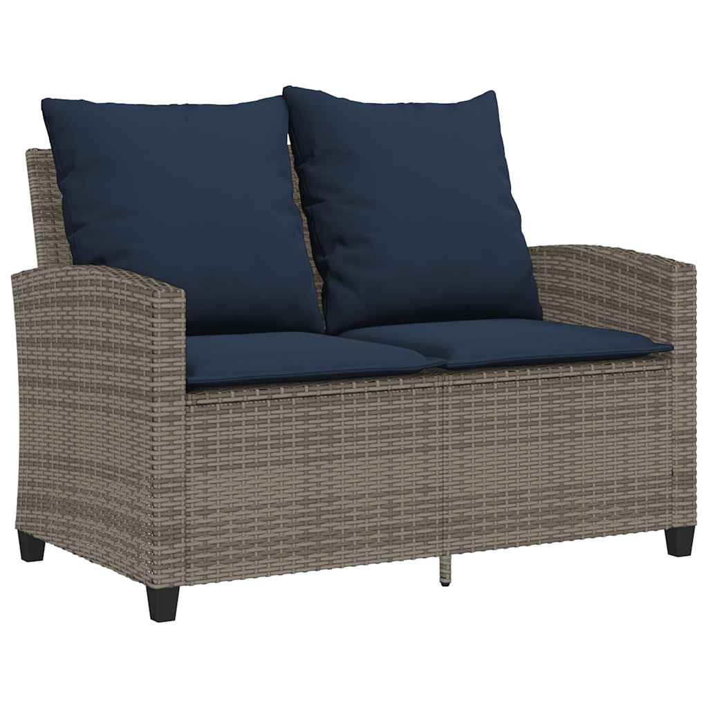 Set Divano da Giardino 6 pz con Cuscini Grigio in Polyrattan - homemem39