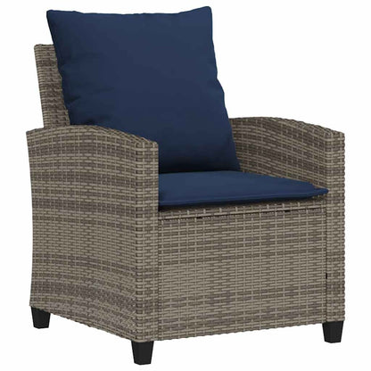 Set Divano da Giardino 6 pz con Cuscini Grigio in Polyrattan | homemem39