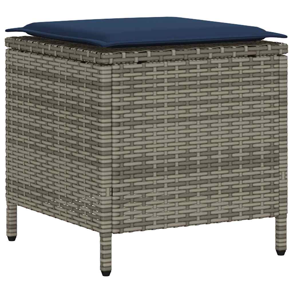 Set Divano da Giardino 6 pz con Cuscini Grigio in Polyrattan - homemem39
