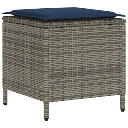 Set Divano da Giardino 6 pz con Cuscini Grigio in Polyrattan - homemem39