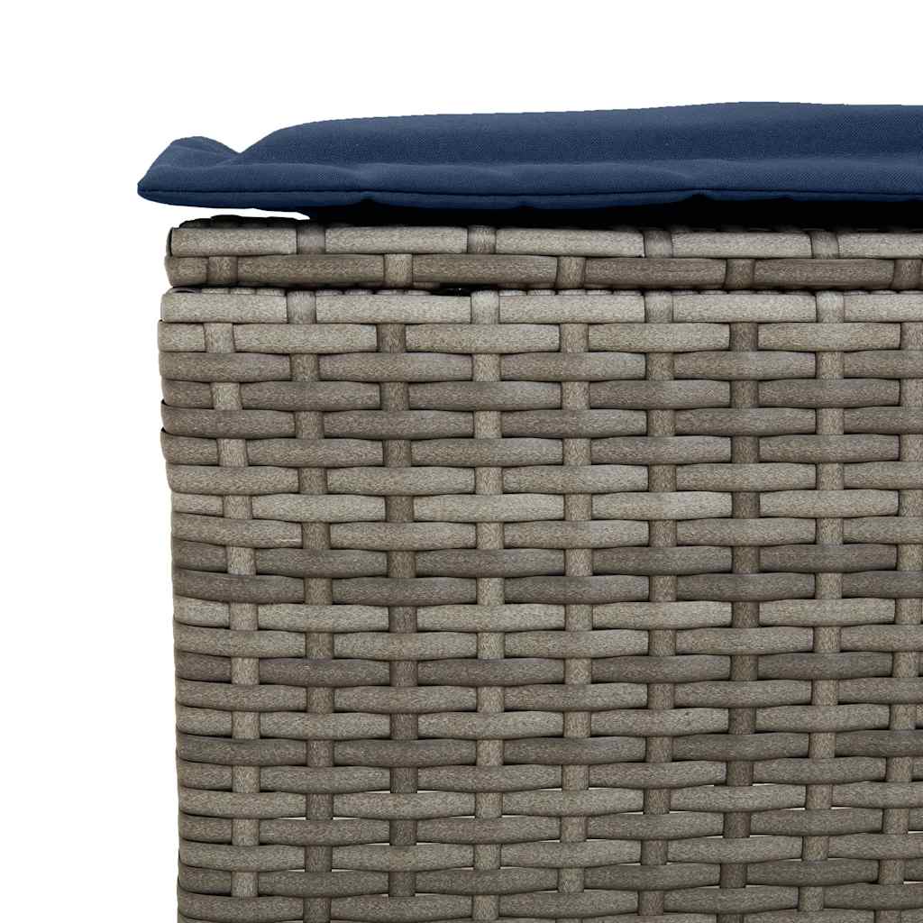 Set Divano da Giardino 6 pz con Cuscini Grigio in Polyrattan - homemem39
