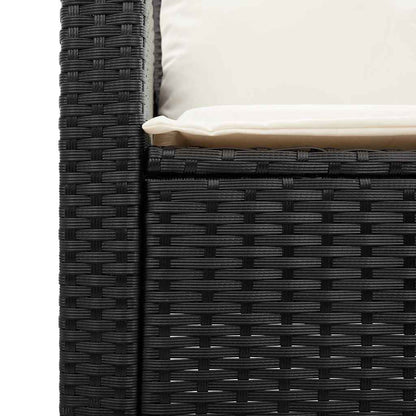 Set Divano da Giardino 6 pz con Cuscini Nero in Polyrattan - homemem39