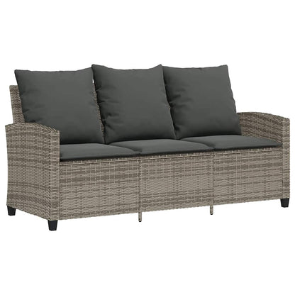 Set Divano da Giardino 6 pz con Cuscini Grigio in Polyrattan - homemem39