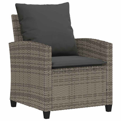 Set Divano da Giardino 6 pz con Cuscini Grigio in Polyrattan