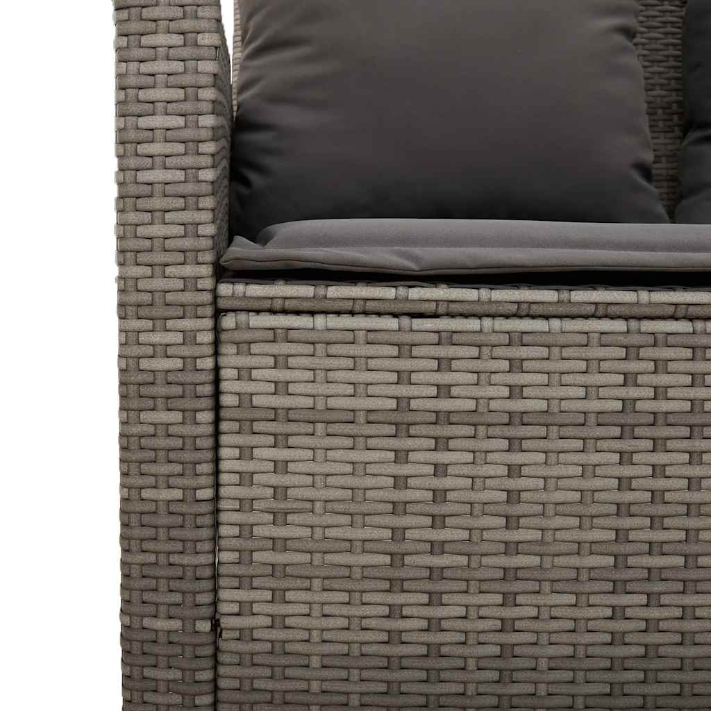 Set Divano da Giardino 6 pz con Cuscini Grigio in Polyrattan | homemem39