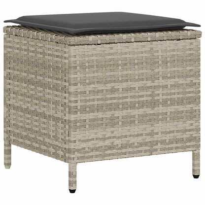Set Divano da Giardino 6pz con Cuscini Grigio Chiaro Polyrattan | homemem39