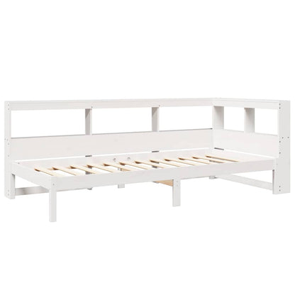 Letto Libreria senza Materasso Bianca 90x200 cm Legno di Pino