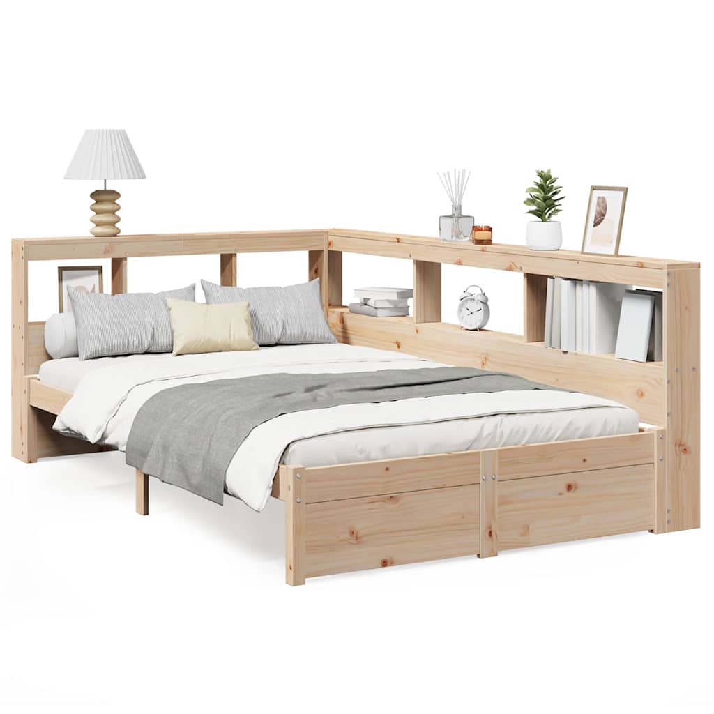 Letto Libreria senza Materasso 120x200cm Legno Massello di Pino