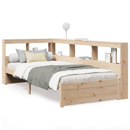 Letto Libreria senza Materasso 90x190 cm Legno Massello Pino