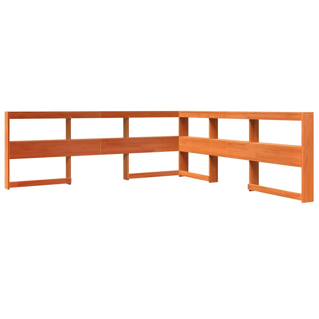 Letto Libreria senza Materasso Marrone Cera 180x200 cm in Pino - homemem39