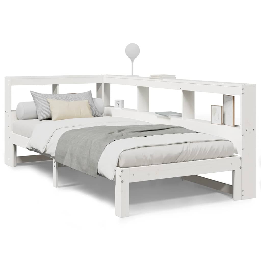Letto con Libreria senza Materasso 75x190 cm in Legno Pino - homemem39