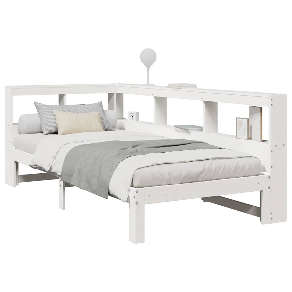 Letto con Libreria senza Materasso 75x190 cm in Legno Pino - homemem39