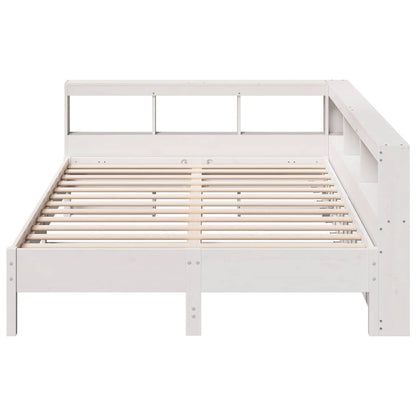 Letto Libreria senza Materasso Bianco 135x190 cm Legno di Pino - homemem39