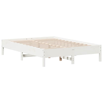 Letto Libreria senza Materasso Bianco 135x190 cm Legno di Pino - homemem39