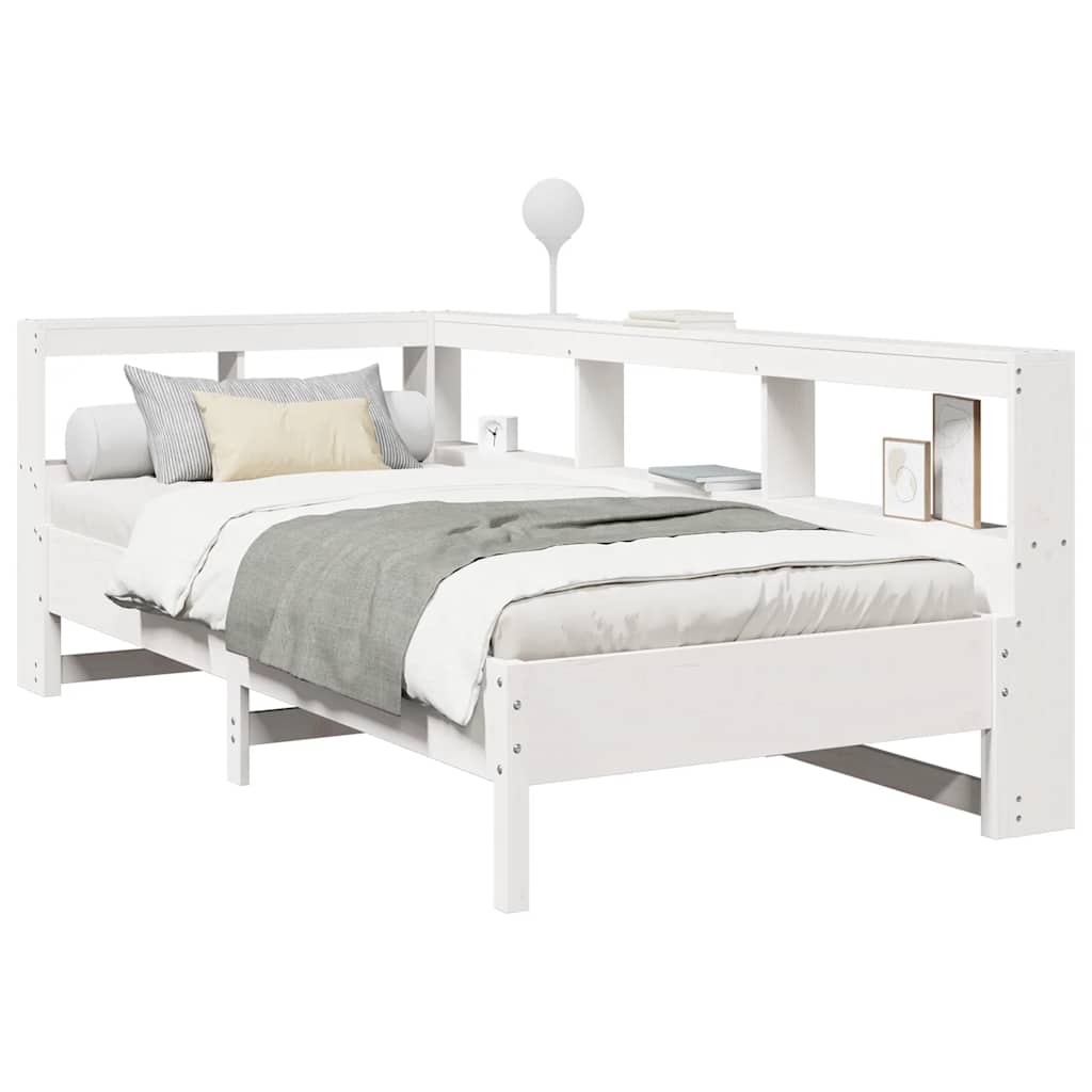 Letto con Libreria senza Materasso 75x190 cm in Legno Pino - homemem39