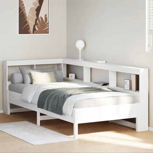 Letto con Libreria senza Materasso 75x190 cm in Legno Pino - homemem39