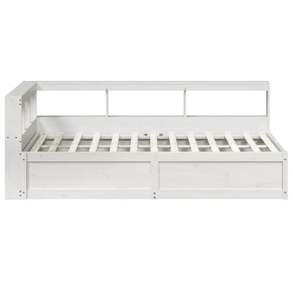 Letto Libreria senza Materasso Bianco 135x190 cm Legno di Pino - homemem39
