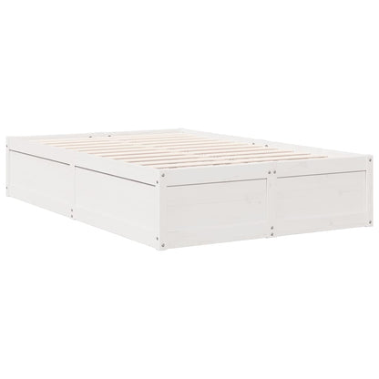 Letto Libreria senza Materasso Bianco 135x190 cm Legno di Pino - homemem39