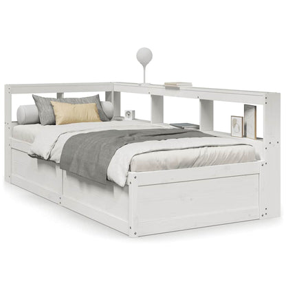 Letto con Libreria senza Materasso 75x190 cm in Legno Pino - homemem39