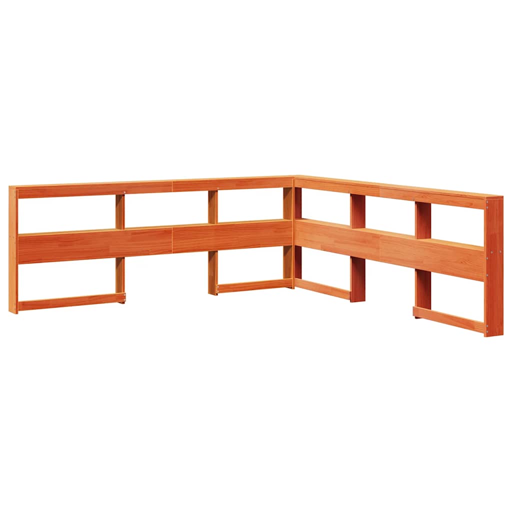 Letto Libreria senza Materasso Marrone Cera 180x200 cm in Pino - homemem39