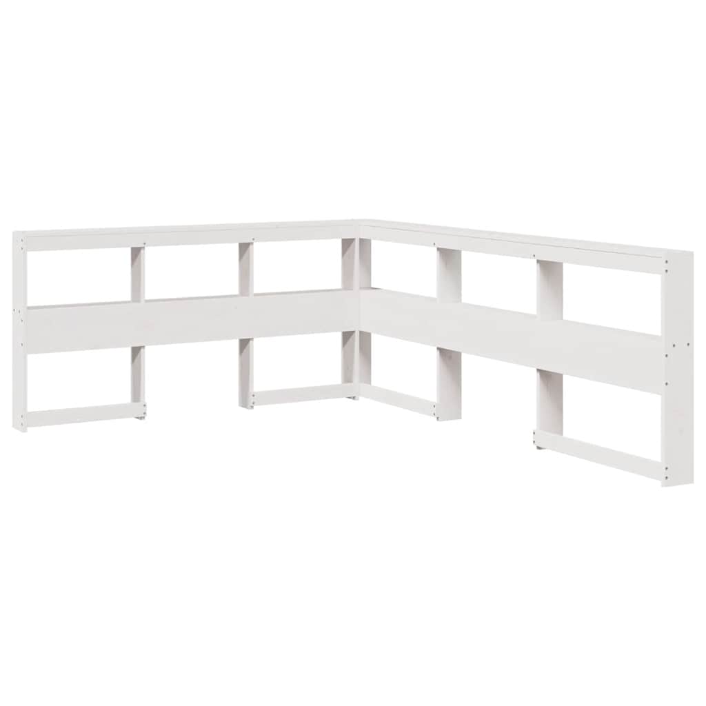 Letto Libreria senza Materasso Bianco 140x190 cm Legno di Pino