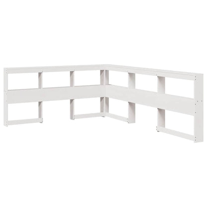 Letto Libreria senza Materasso Bianco 135x190 cm Legno di Pino - homemem39