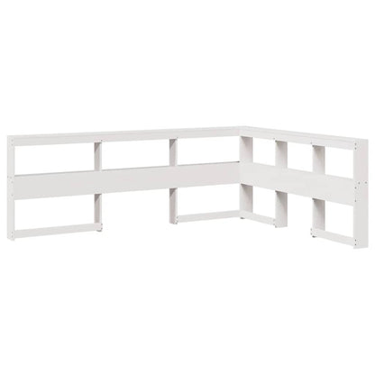 Letto Libreria senza Materasso Bianco 150x200 cm Legno di Pino - homemem39