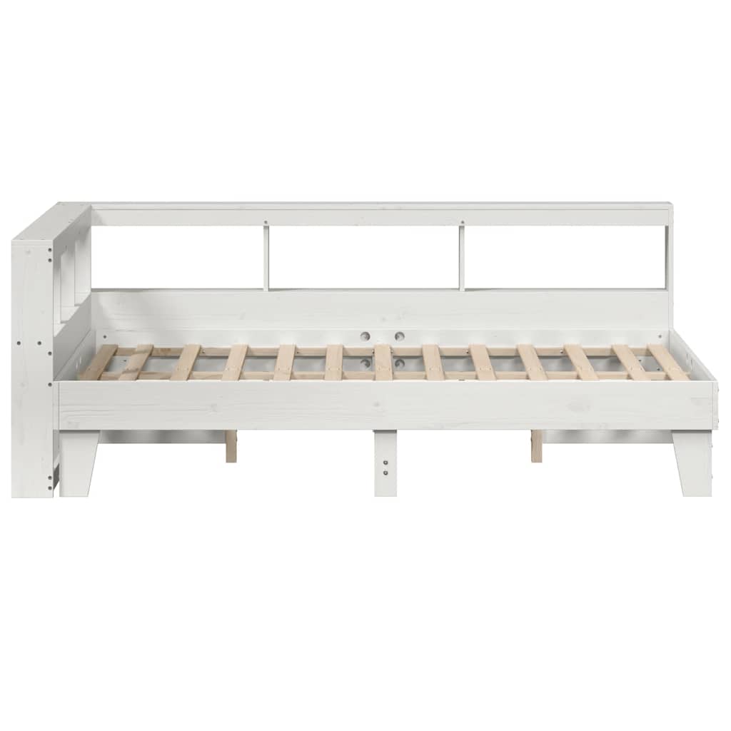 Letto Libreria senza Materasso Bianco 120x200 cm Legno di Pino