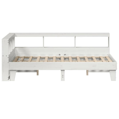 Letto Libreria senza Materasso Bianco 120x200 cm Legno di Pino