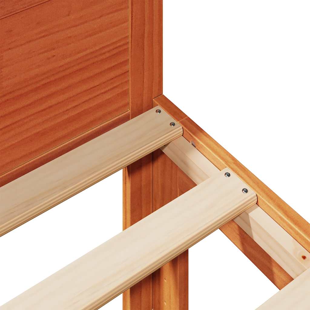 Giroletto Familiare senza Materasso Marrone Cera 240x200 cm - homemem39