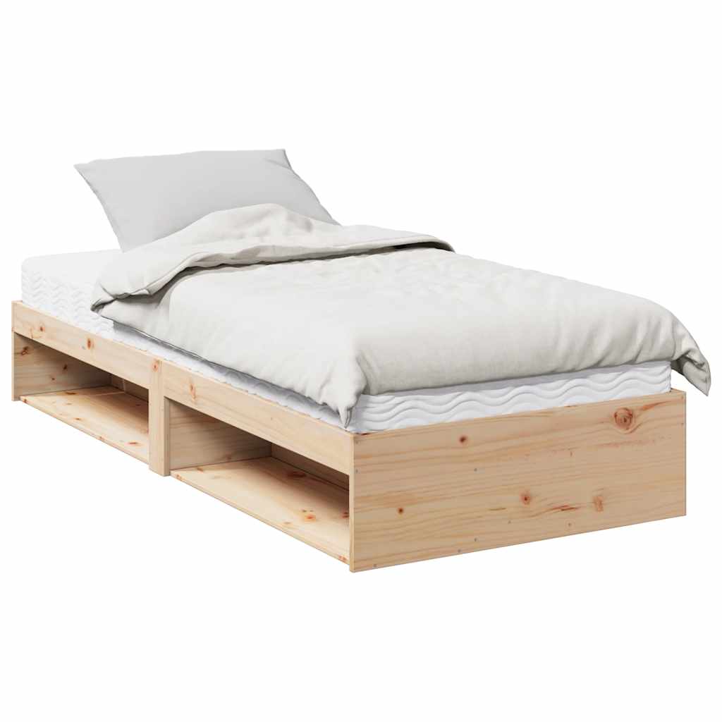 Dormeuse con Materasso 90x200 cm in Legno Massello di Pino | homemem39