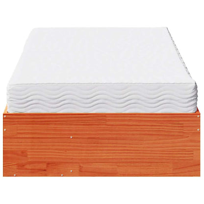 Dormeuse con Materasso Marrone 90x200 cm Legno Massello di Pino | homemem39