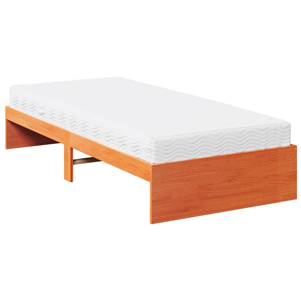 Dormeuse con Materasso Marrone 90x200 cm Legno Massello di Pino | homemem39