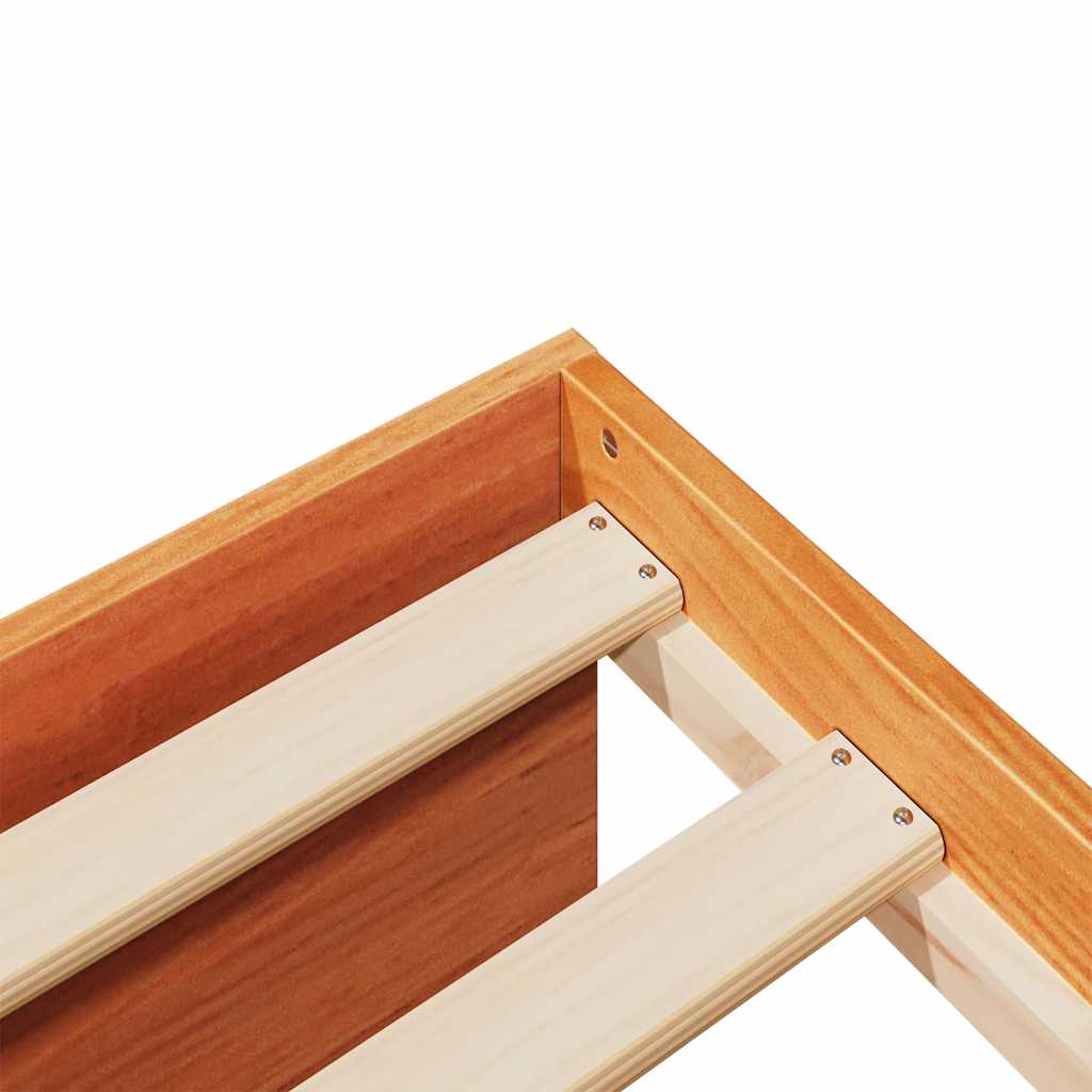 Dormeuse con Materasso Marrone 90x200 cm Legno Massello di Pino | homemem39