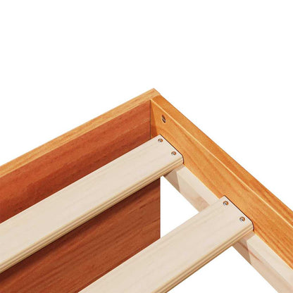 Dormeuse con Materasso Marrone 80x200 cm Legno Massello di Pino - homemem39