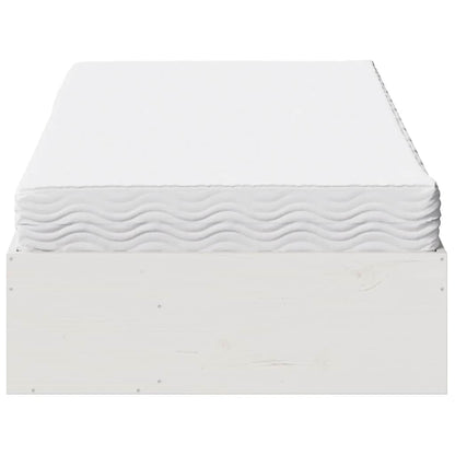 Dormeuse con Materasso Bianca 90x190 cm Legno Massello di Pino - homemem39