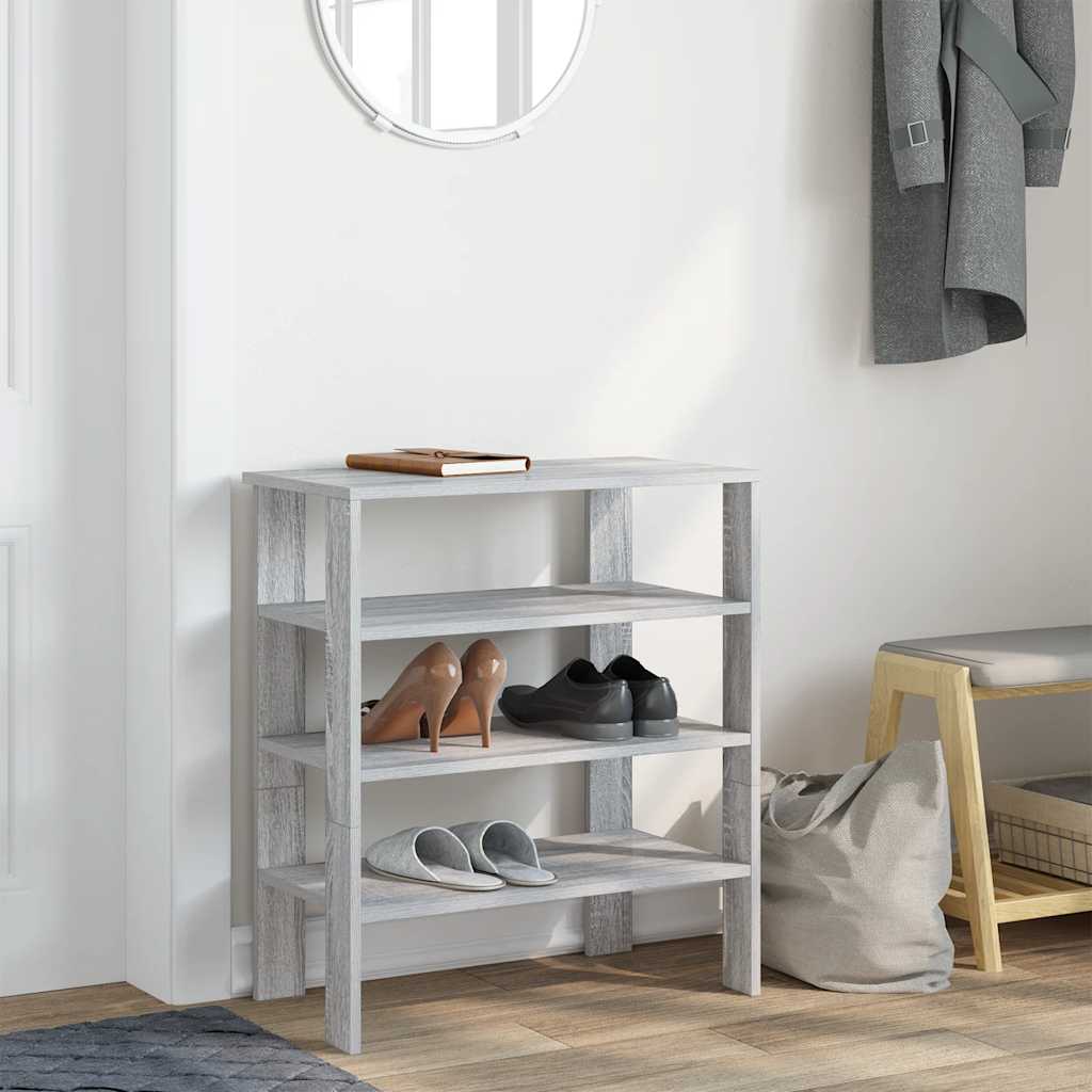 Scarpiera Grigio Sonoma 61x32x70 cm in Legno Multistrato - homemem39