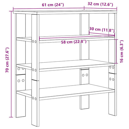Scarpiera Grigio Sonoma 61x32x70 cm in Legno Multistrato - homemem39