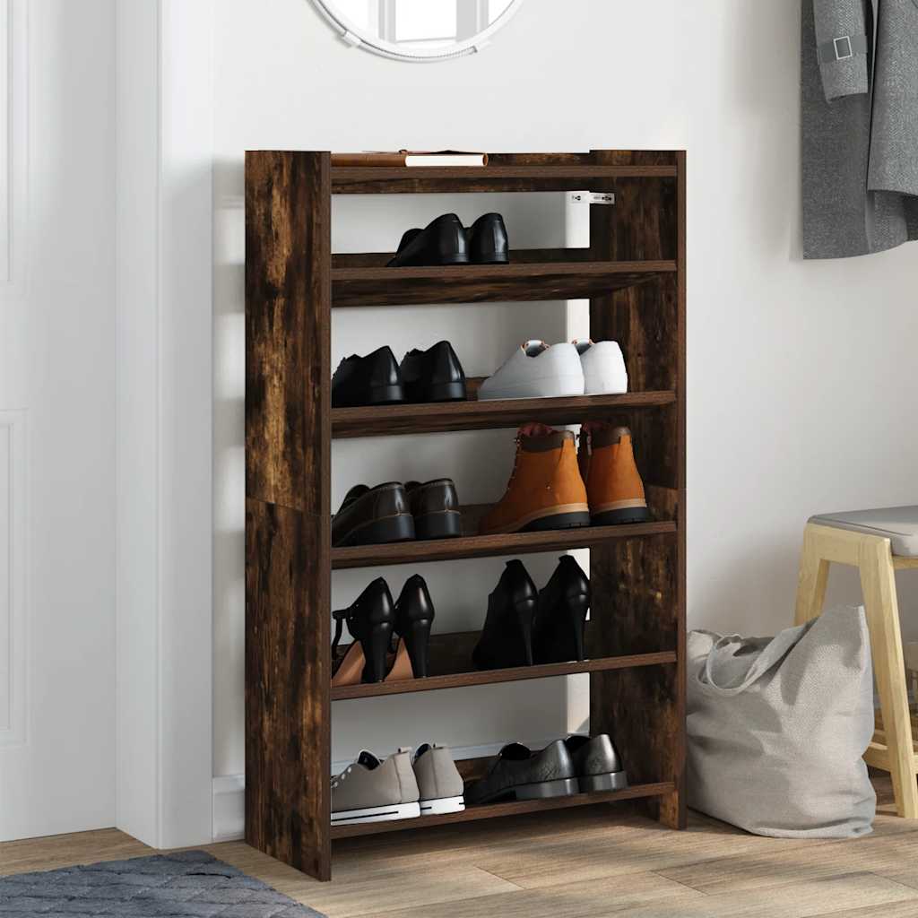 Scarpiera Rovere Fumo 60x25x100 cm in Legno Multistrato - homemem39