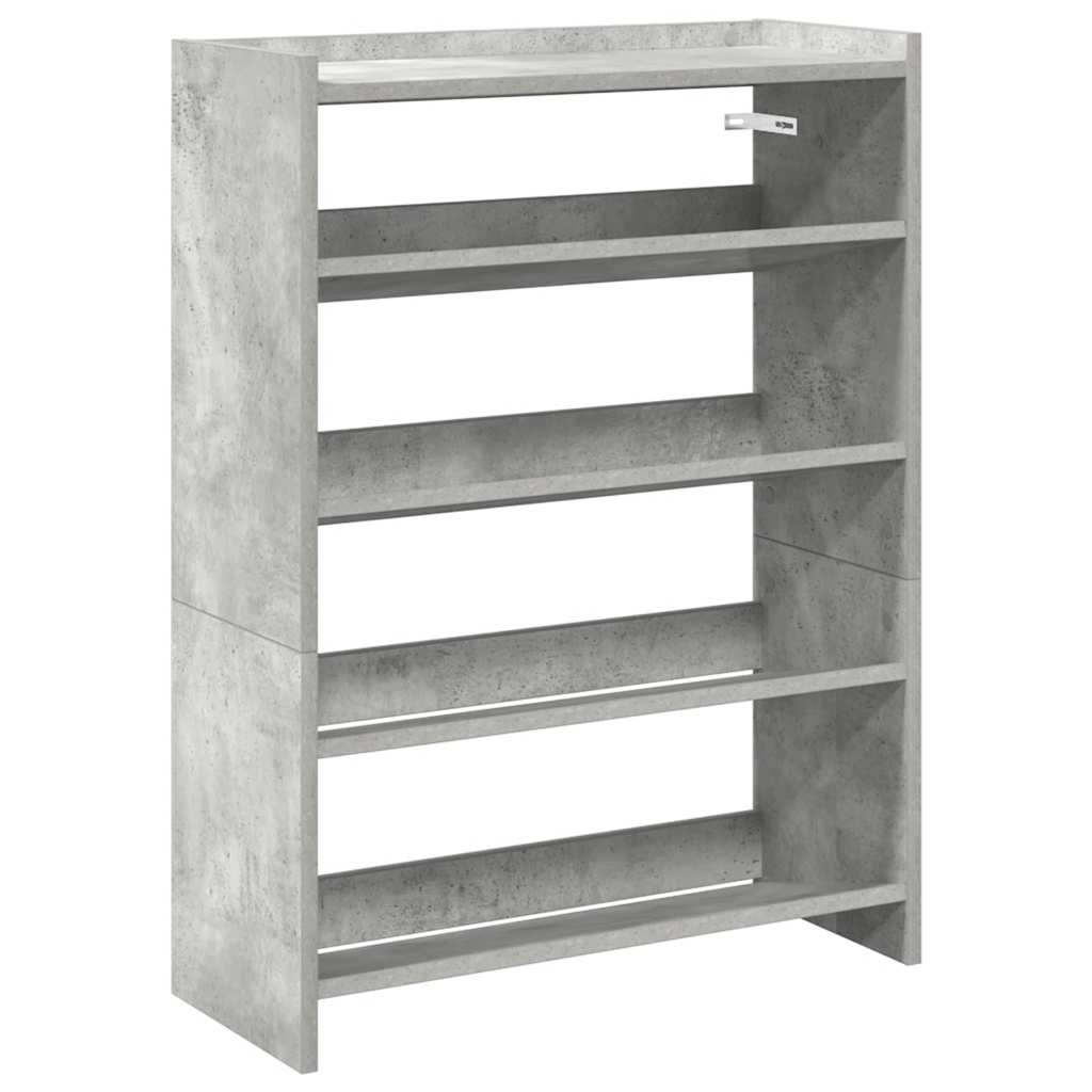 Scarpiera Grigio Cemento 60x25x81 cm in Legno Multistrato - homemem39